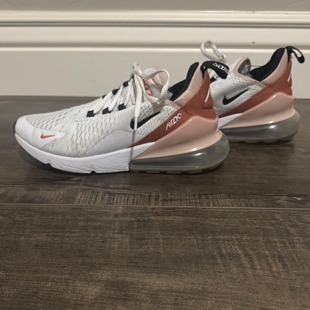 Nike Air Max 270 White and Pink Sneakers